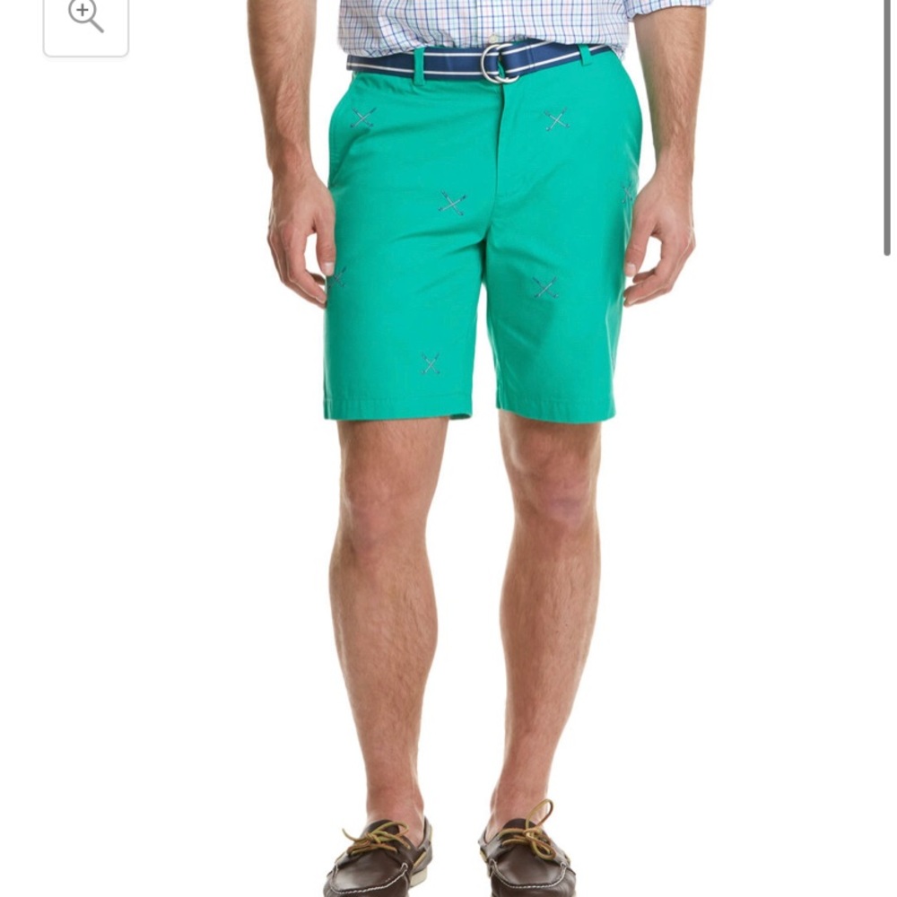 Vineyard Vines Green Breaker Shorts w Golf Clubs